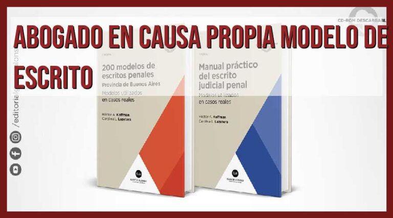 Modelo de escrito para abogado en causa propia: guía completa